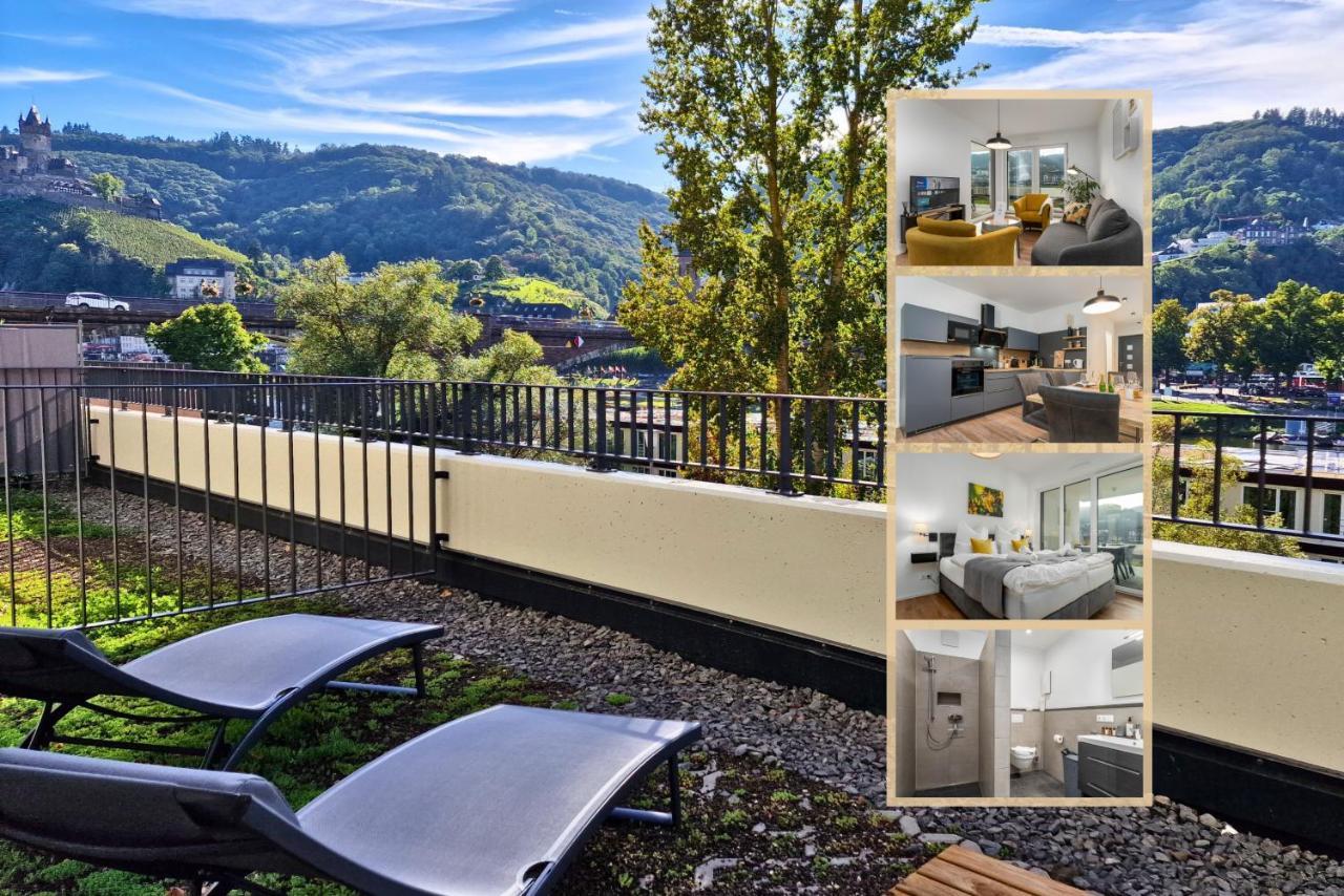 Vivamosel: Appartement Mit Mosel & Burgblick - Balkon - Parken - Aufzug - Fahrradraum Кохем Екстер'єр фото